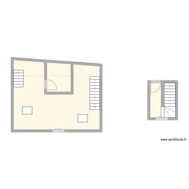 PAJOT - ROUEN. Plan de 3  et 42 m²