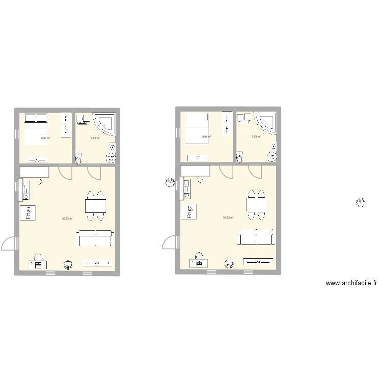 Plan de masse. Plan de 6 pièces et 108 m2