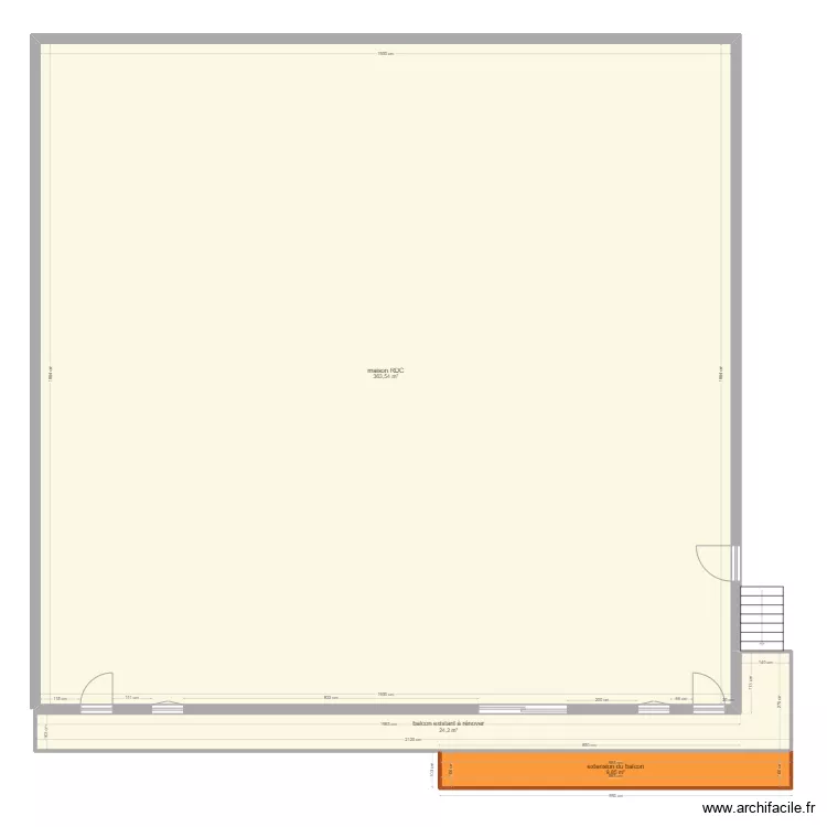 plan dessus maison. Plan de 