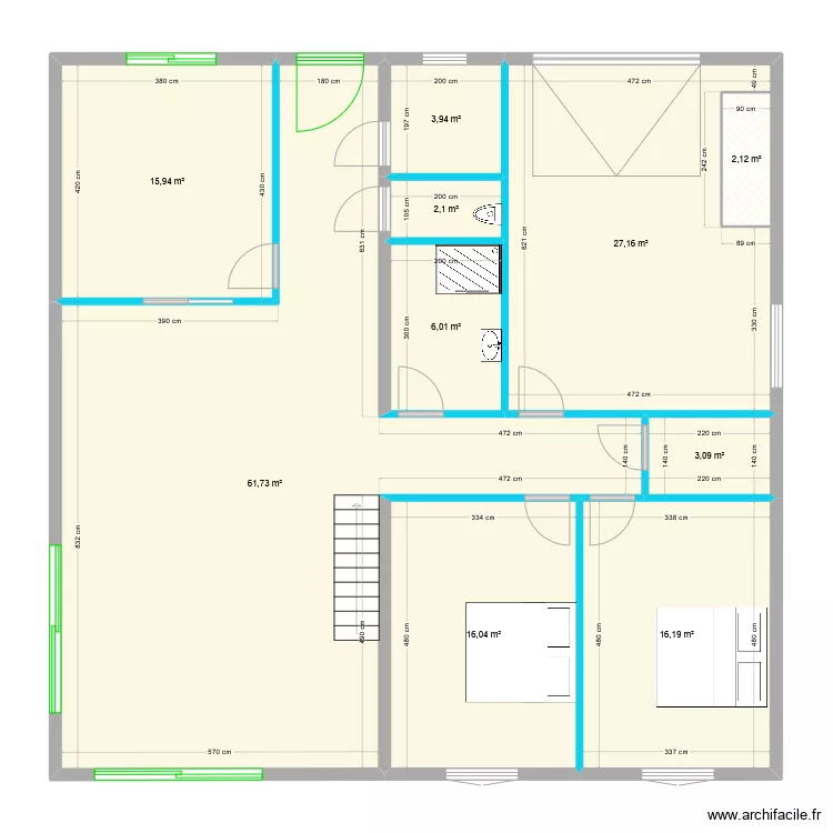 rez de chaussee. Plan de 