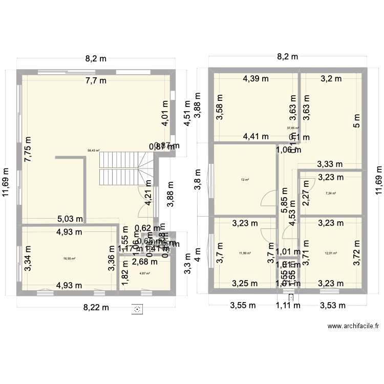esma 6. Plan de 10 pièces et 164 m2