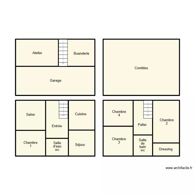 PLONEOUR CHERU. Plan de 