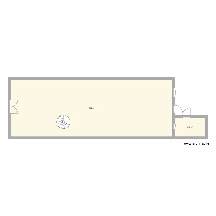 Maison Estagel RDC. Plan de 2  et 105 m²