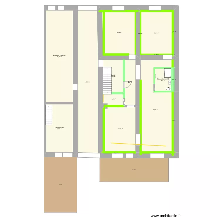 BOUVERET 0 Idée 3+cour.. Plan de 18 et 251 m² BOUVERET 0 Idée 3+cour.. Plan de 18 et 251 m²