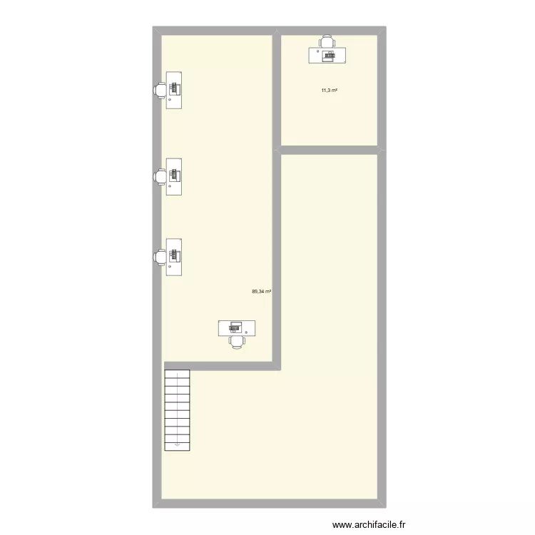 HS2. Plan de 2 Pièces et 101 m²
