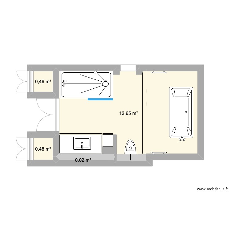 BATHROOM - KIDS SUITE. Plan de 0 pièce et 0 m2