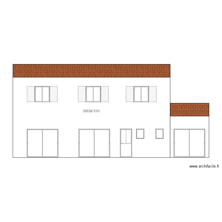 Façade Sud 1. Plan de 0 pièce et 0 m2