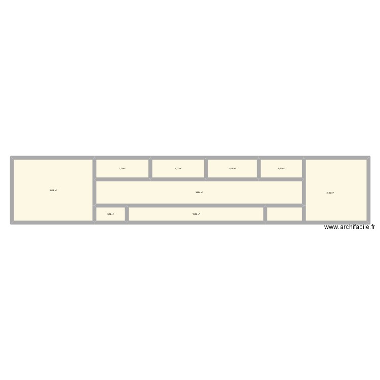Salle Stock Résine. Plan de 9 pièces et 146 m2