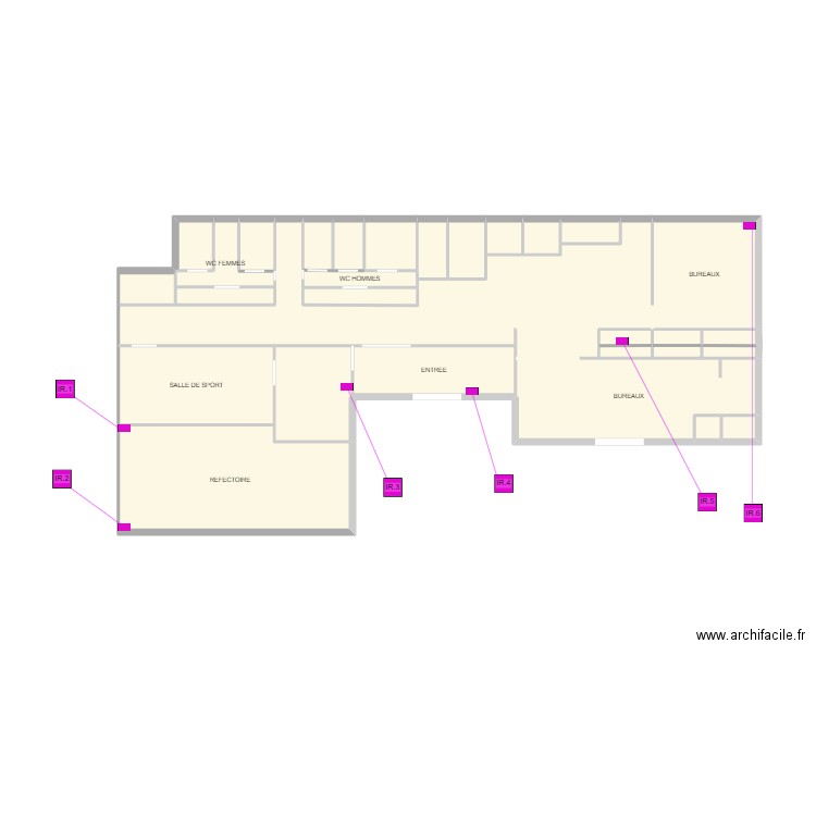 DIDACTIC 2. Plan de 30 pièces et 52 m2