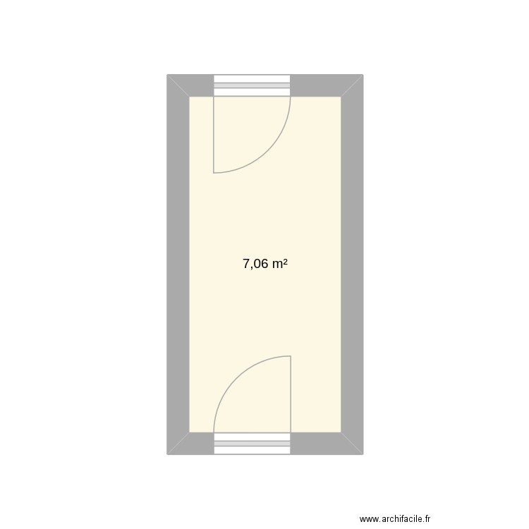 Cuisine 32-7T. Plan de 1 pièce et 7 m2