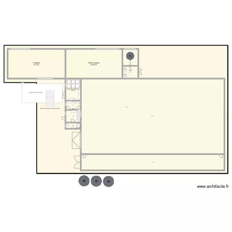 Poulailler 600m2. Plan de 10 Pièces et 2540 m²