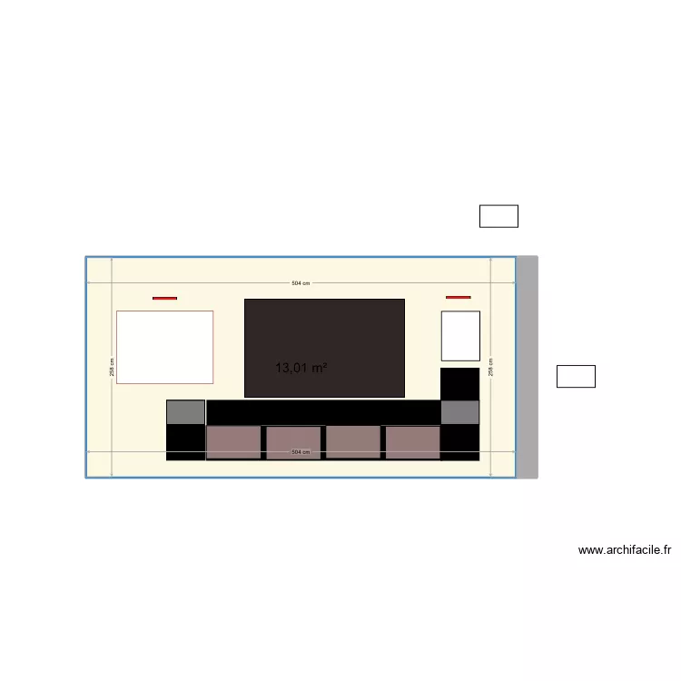 Meuble tv 4. Plan de 