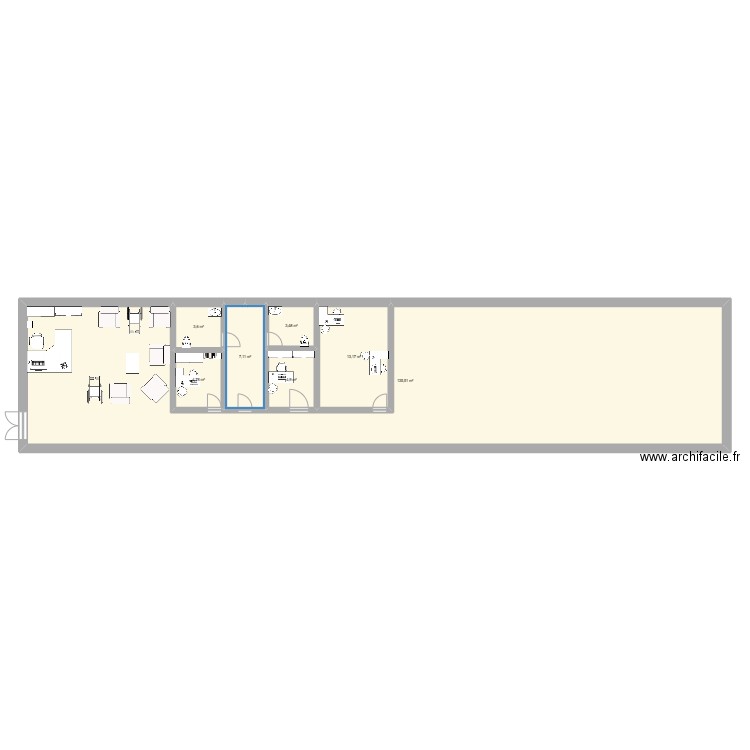 SAVS. Plan de 7 pièces et 173 m2
