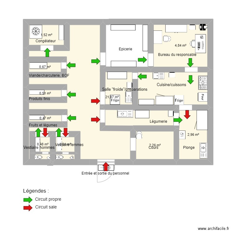 Marche en avant , labo gfb 2. Plan de 10 pièces et 36 m2