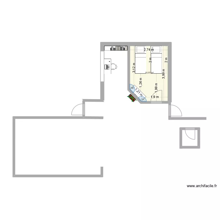 Bouvreuils. Plan de 1 et 11 m² Bouvreuils. Plan de 1 et 11 m²