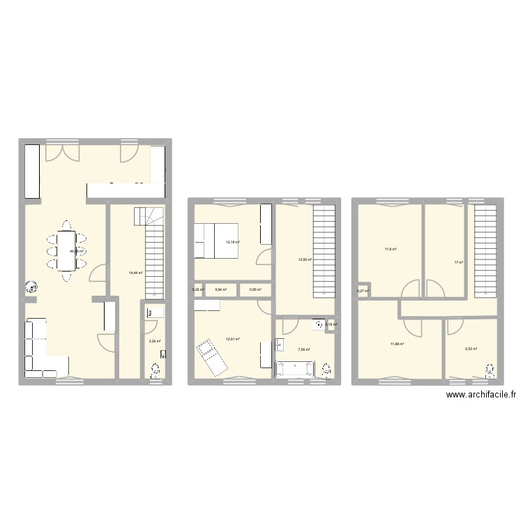 Brisson. Plan de 16 pièces et 159 m2