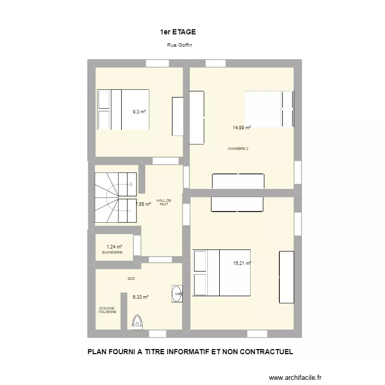  1er &eacute;tage. Plan de 