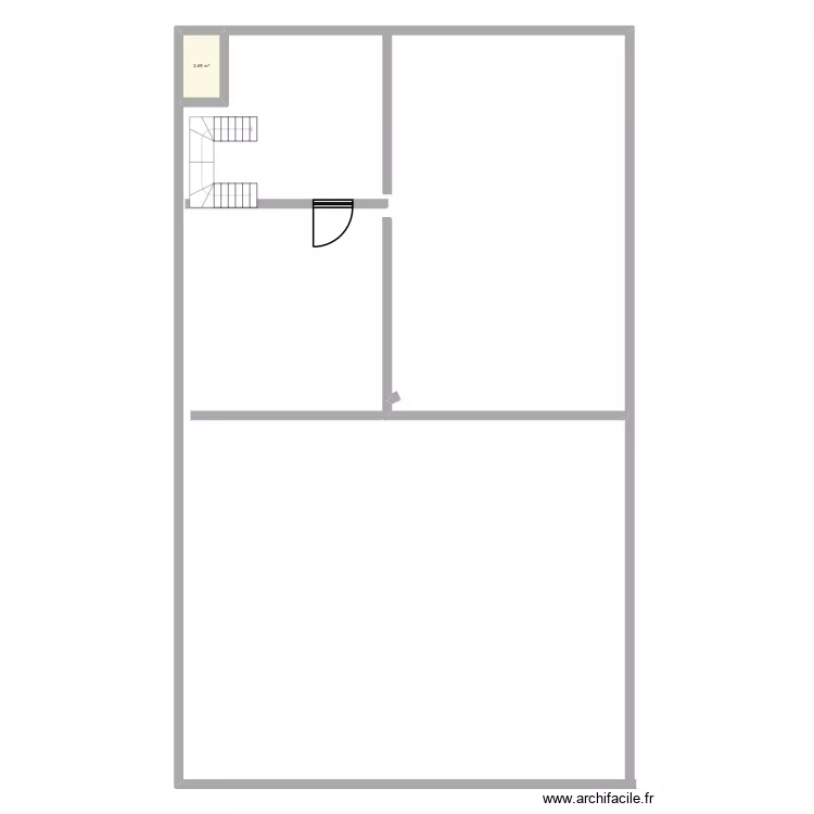 Pr&eacute; des Haz. Plan de 1  et 3 m²