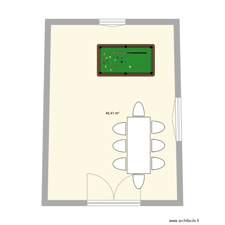 Salle Commune Chadrac. Plan de 1 pièce et 46 m2