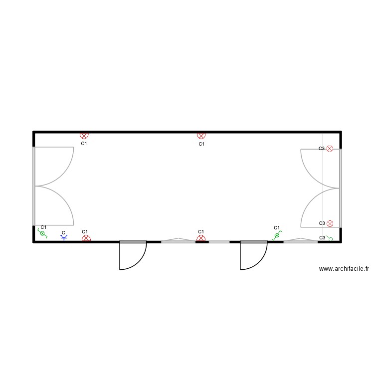 jardin Marbotin. Plan de 1 pièce et 29 m2