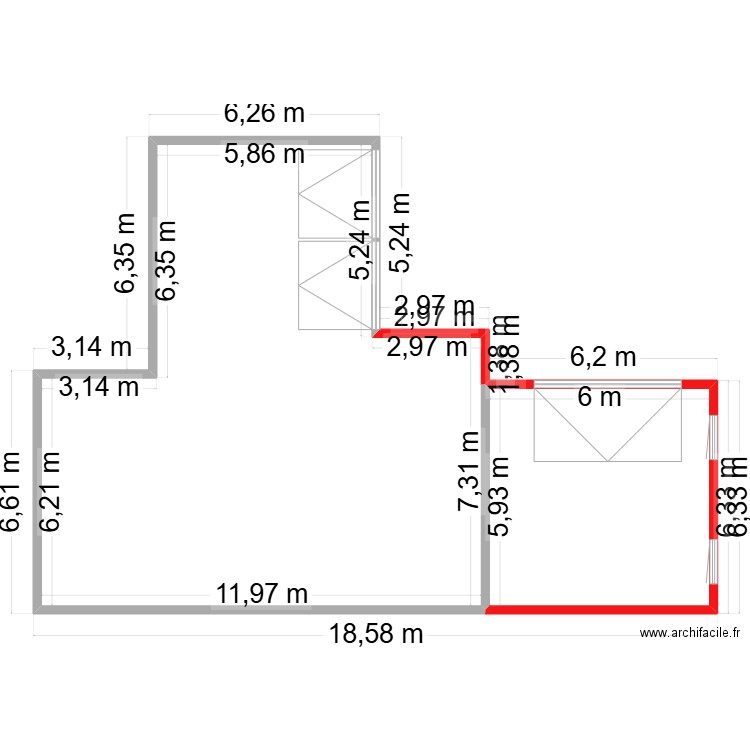MICHOU. Plan de 8 pièces et 296 m2