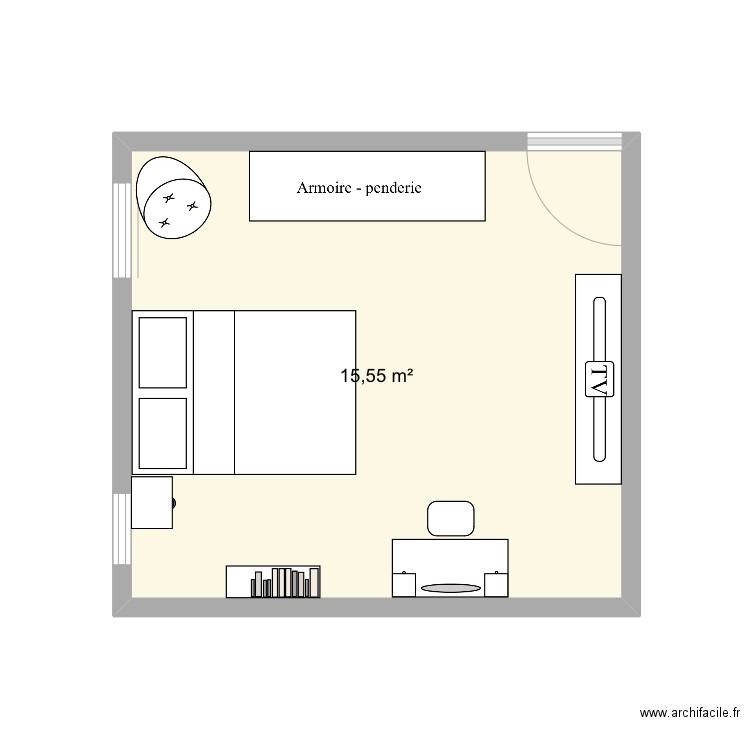 Chambre Ehpad . Plan de 0 pièce et 0 m2