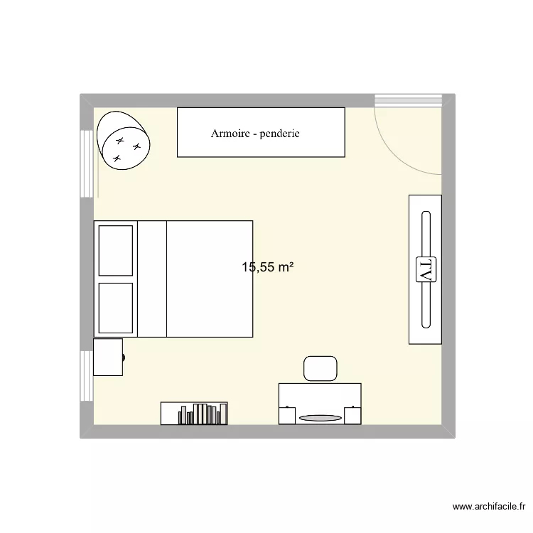 Chambre Ehpad . Plan de 