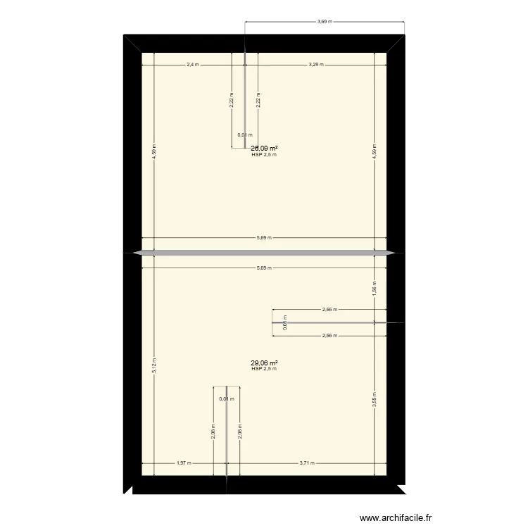 GREZIEU. Plan de 15  et 166 m²