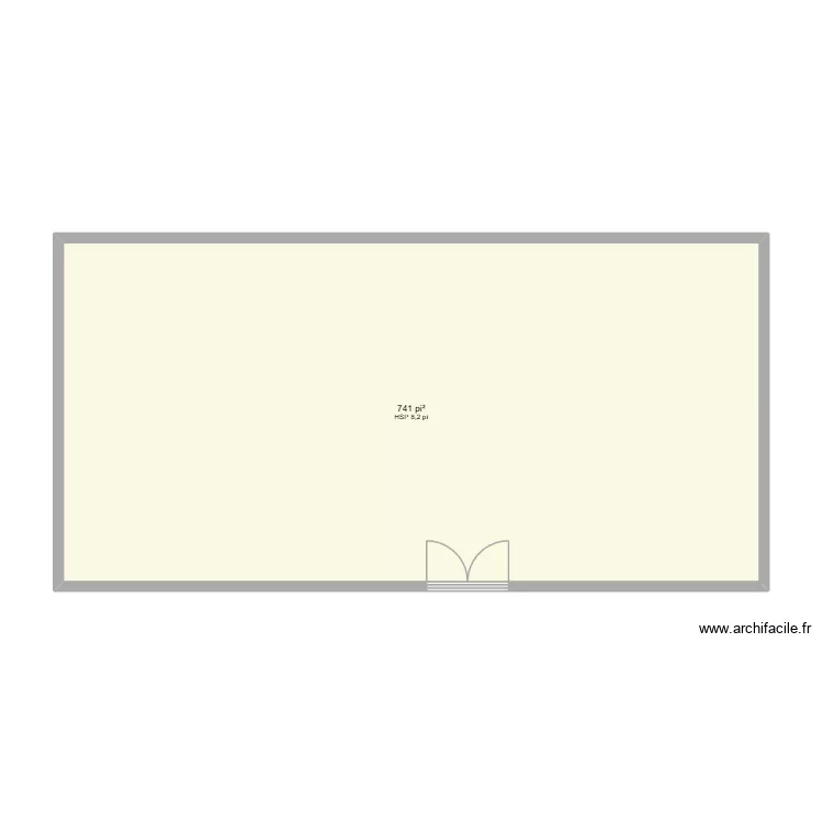 2&eacute; bureau d2 transport. Plan de 1 pièce et 69 m²