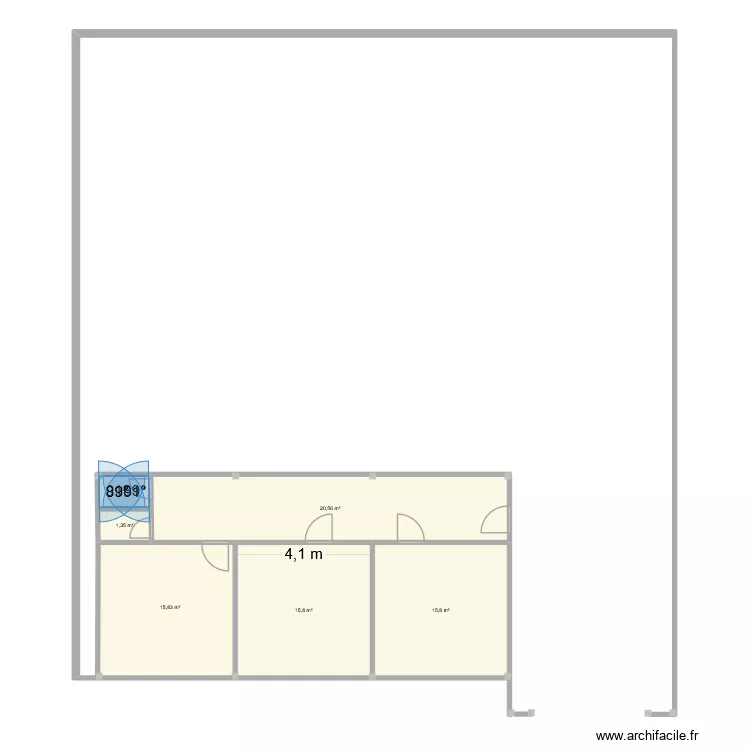 Petit Sati kinkole. Plan de 6  et 71 m²