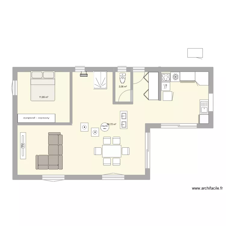 aurelie. Plan de 3 Pièces et 71 m²