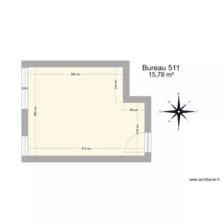 Bureau R 511. Plan de 