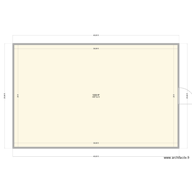 STL Plant 21x26. Plan de 1 pièce et 93 m2