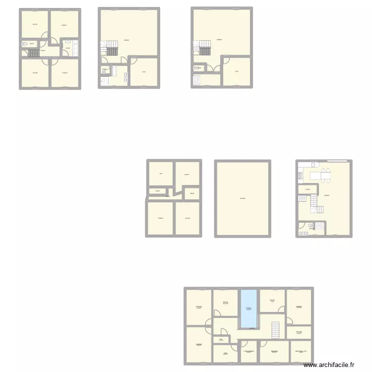 billon origine. Plan de 37  et 478 m²