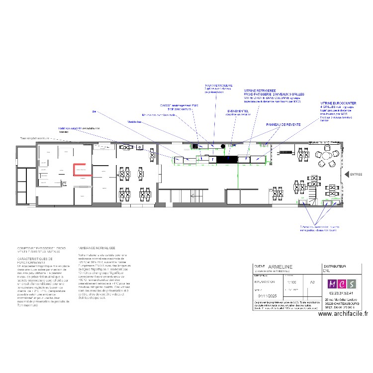 thiberville. Plan de 1 pièce et 6 m2