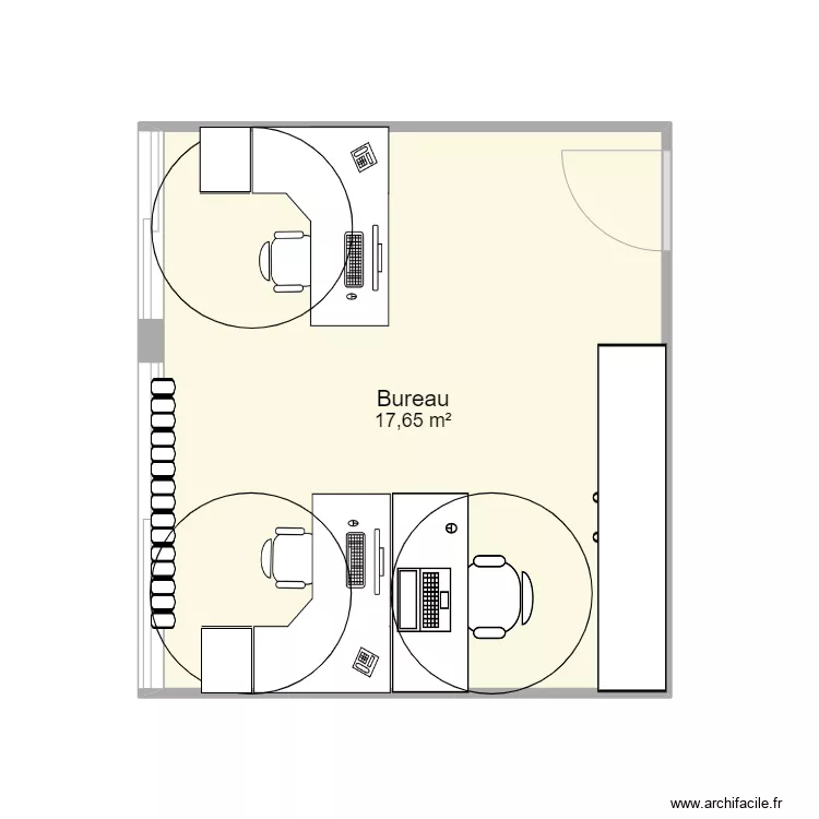 Bureau Bal1. Plan de 