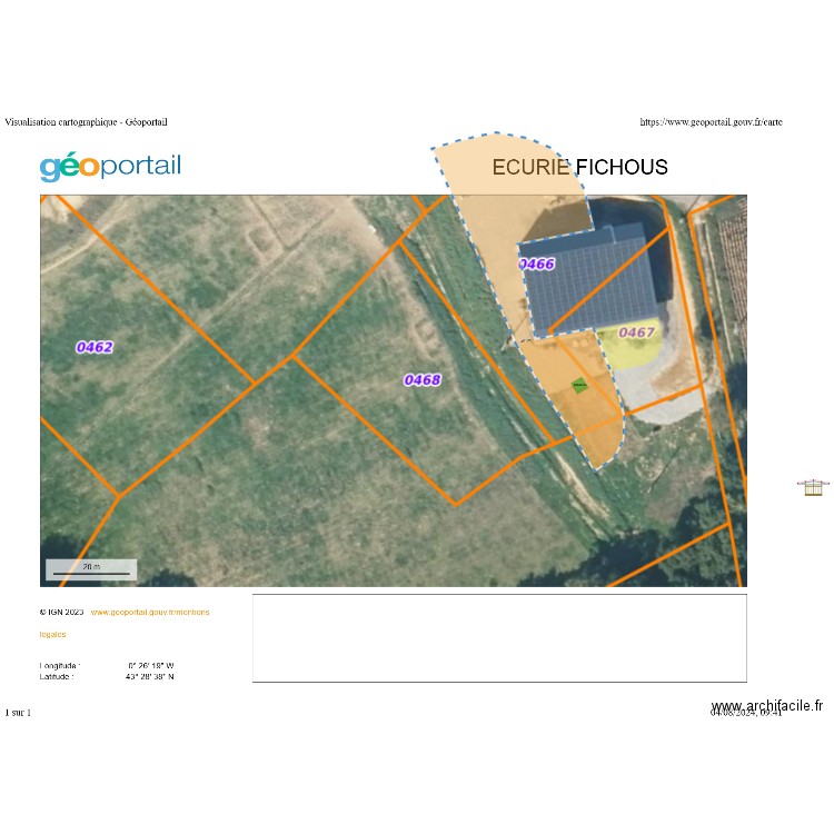 ECURIE FICHOUS. Plan de 0 pièce et 0 m2