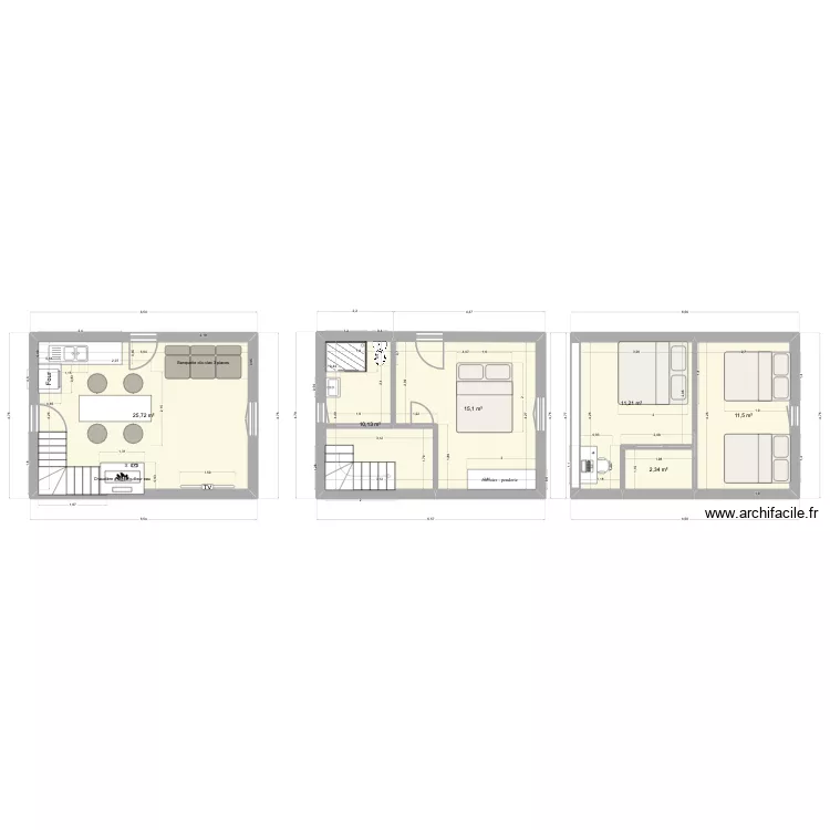 devant ville. Plan de 6 Pièces et 76 m² devant ville. Plan de 6 Pièces et 76 m²