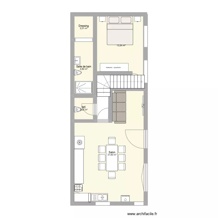 plan initial. Plan de 5 et 54 m² plan initial. Plan de 5 et 54 m²