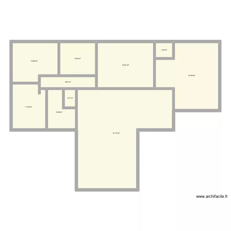 MAISON. Plan de 10  et 153 m²