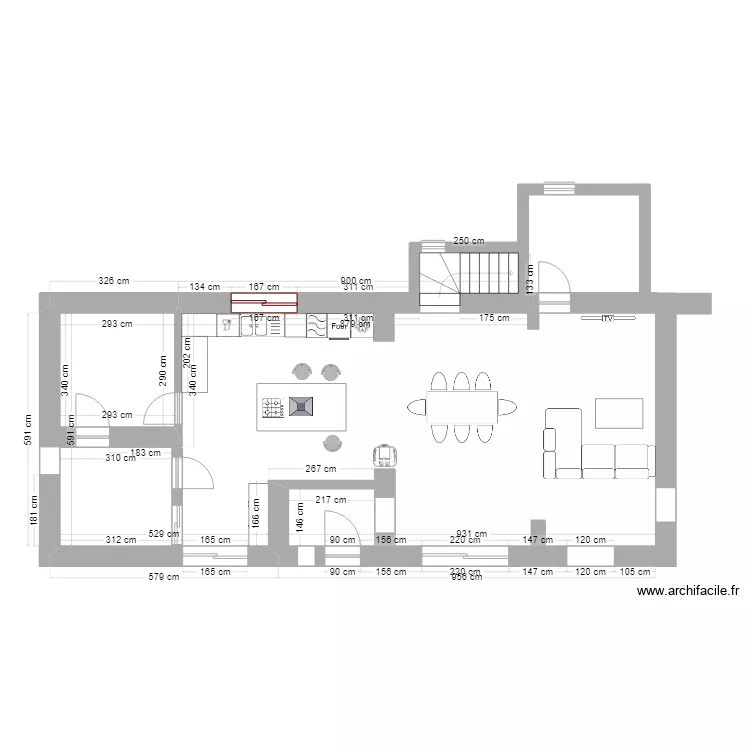 extension cuisine escalier ext. Plan de extension cuisine escalier ext. Plan de