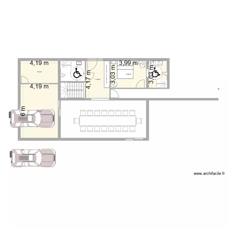 PLAN TD 2. Plan de 5  et 65 m²
