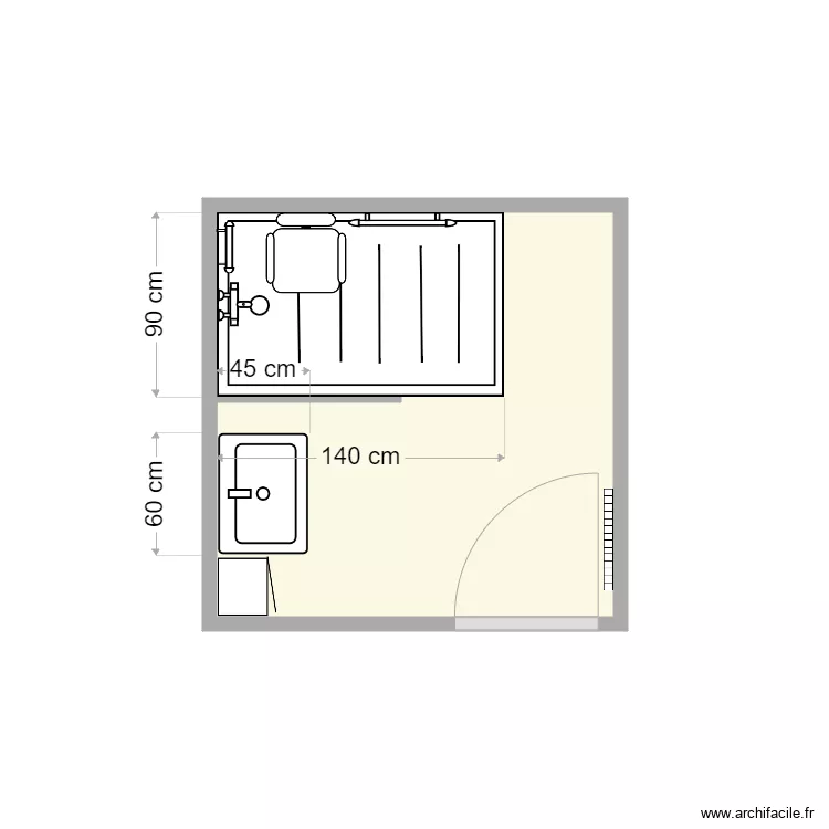 plan apr&egrave;s travaux Carmona. Plan de 