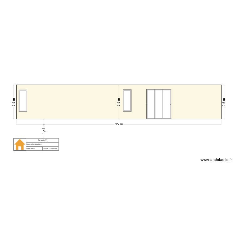 facade 3. Plan de 0 pièce et 0 m2