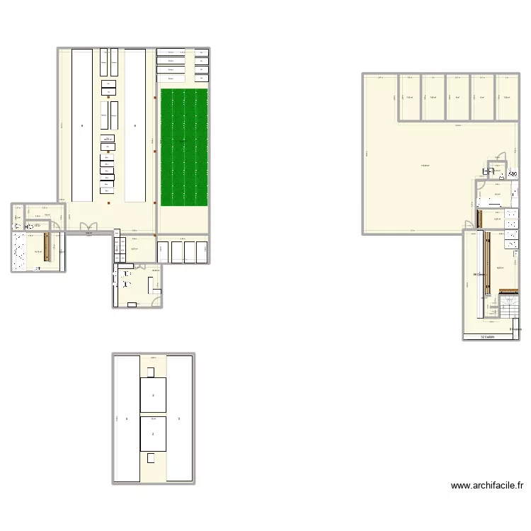 Magnum V8. Plan de 21  et 553 m²