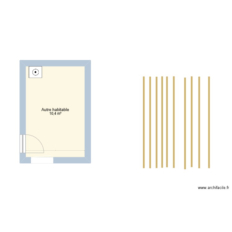 Buanderie / Cellier Mathieu. Plan de 1 pièce et 10 m2