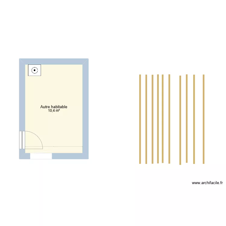 Buanderie / Cellier Mathieu. Plan de 