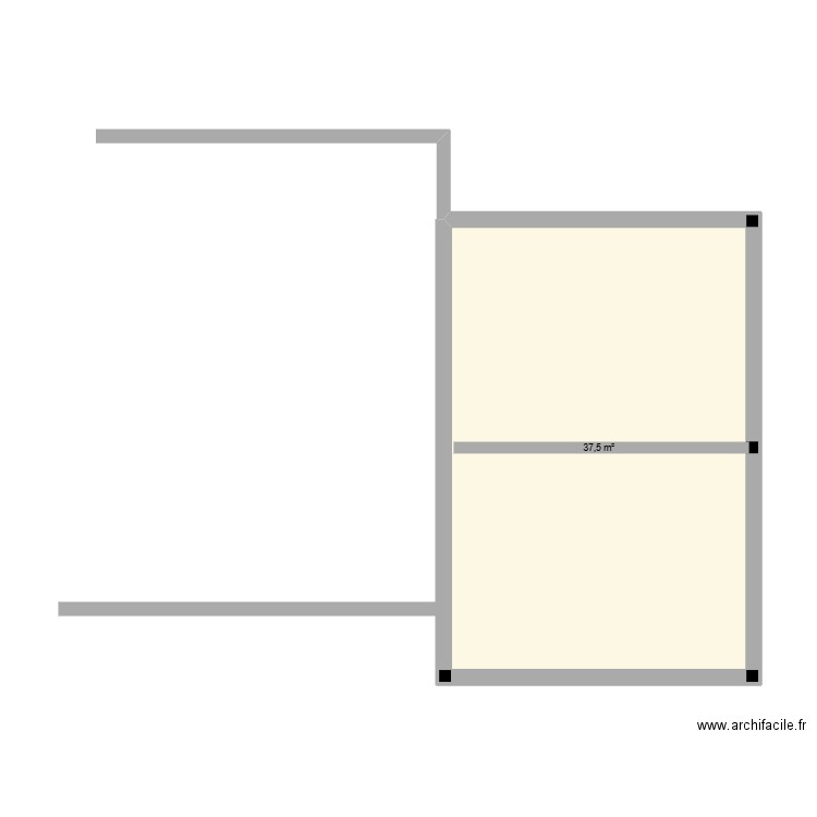 Garage ouvert 1. Plan de 1 pièce et 38 m2