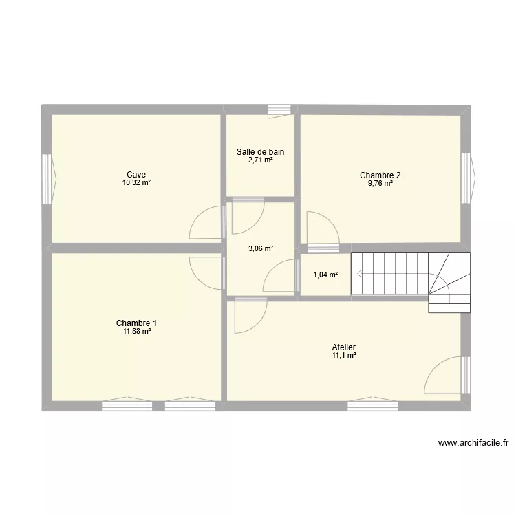 Chalet sous-sol. Plan de 