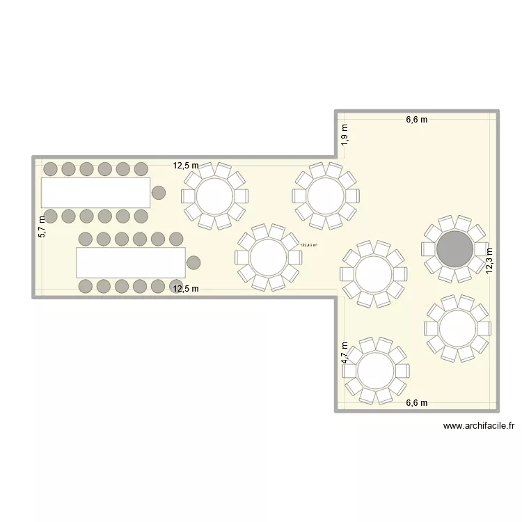 Plan de table 94. Plan de 1 et 152 m² Plan de table 94. Plan de 1 et 152 m²